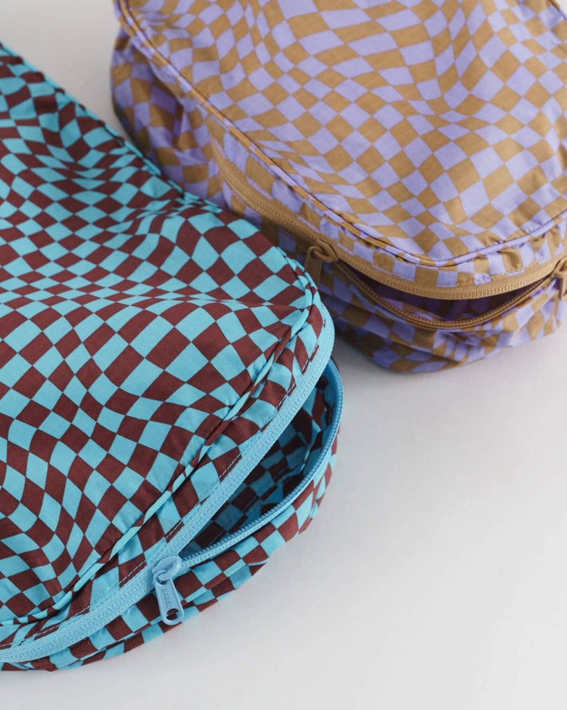 Baggu Packing Cube Set in Trippy Checkers