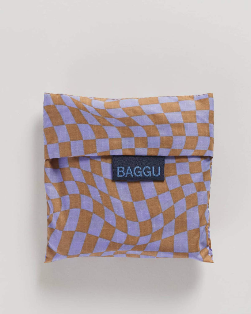 Standard Baggu in Lavender Trippy Checker